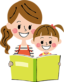 ママと子どものイラスト